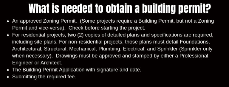 What is needed to obtain a building permit